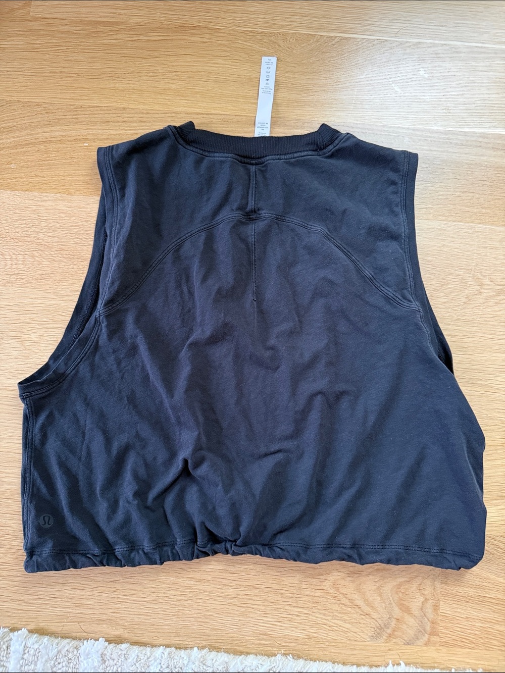 Black lululemon size 6 Black Drawstring Tank Top - Picture 6 of 6
